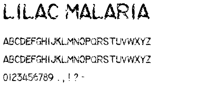 Lilac Malaria font